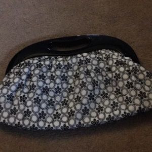 Black and White Ann Taylor Clutch